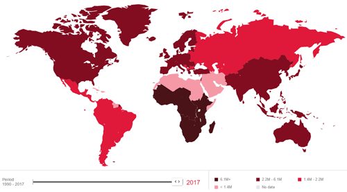 2010-2017年艾滋病毒感染新趋势